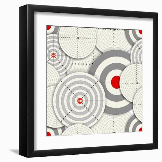 Seamless Background Of Targets-tovovan-Framed Art Print