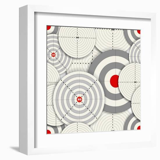 Seamless Background Of Targets-tovovan-Framed Art Print
