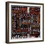 Seamless Background With Coffee Tags-seamartini-Framed Art Print