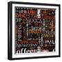 Seamless Background With Coffee Tags-seamartini-Framed Art Print