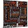 Seamless Background With Coffee Tags-seamartini-Mounted Art Print