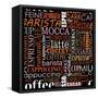 Seamless Background With Coffee Tags-seamartini-Framed Stretched Canvas