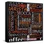 Seamless Background With Coffee Tags-seamartini-Framed Stretched Canvas