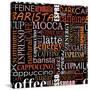 Seamless Background With Coffee Tags-seamartini-Stretched Canvas