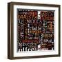 Seamless Background With Coffee Tags-seamartini-Framed Art Print