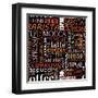 Seamless Background With Coffee Tags-seamartini-Framed Art Print