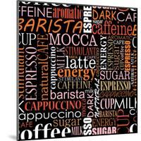 Seamless Background With Coffee Tags-seamartini-Mounted Art Print