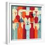 Seamless Background With Wine Bottles And Glasses-mcherevan-Framed Art Print