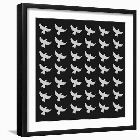 Seamless Birds Pattern-Sira Anamwong-Framed Art Print