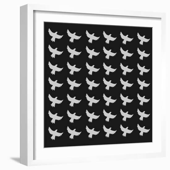 Seamless Birds Pattern-Sira Anamwong-Framed Art Print