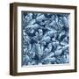 Seamless Blue Alstroemeria Flowers Background-Laduwka-Framed Art Print