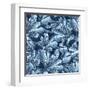 Seamless Blue Alstroemeria Flowers Background-Laduwka-Framed Art Print