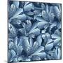 Seamless Blue Alstroemeria Flowers Background-Laduwka-Mounted Art Print