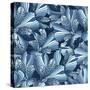 Seamless Blue Alstroemeria Flowers Background-Laduwka-Stretched Canvas