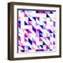 Seamless Blue, Pink Violet and White Vector Pattern, Texture or Background.-IngaLinder-Framed Art Print