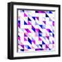 Seamless Blue, Pink Violet and White Vector Pattern, Texture or Background.-IngaLinder-Framed Art Print