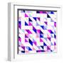 Seamless Blue, Pink Violet and White Vector Pattern, Texture or Background.-IngaLinder-Framed Art Print