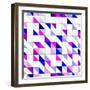 Seamless Blue, Pink Violet and White Vector Pattern, Texture or Background.-IngaLinder-Framed Art Print