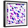 Seamless Blue, Pink Violet and White Vector Pattern, Texture or Background.-IngaLinder-Framed Art Print