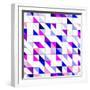 Seamless Blue, Pink Violet and White Vector Pattern, Texture or Background.-IngaLinder-Framed Art Print