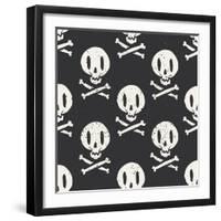 Seamless Cartridge Skull-Karma3-Framed Art Print