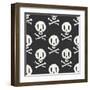 Seamless Cartridge Skull-Karma3-Framed Art Print