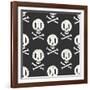 Seamless Cartridge Skull-Karma3-Framed Art Print