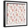 Seamless Christmas Pattern on Paper Texture. Winter Background.-Irtsya-Framed Art Print