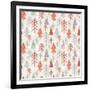 Seamless Christmas Pattern on Paper Texture. Winter Background.-Irtsya-Framed Art Print