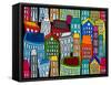 Seamless Cityscape2-Mirage3-Framed Stretched Canvas