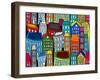 Seamless Cityscape2-Mirage3-Framed Art Print