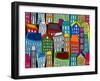 Seamless Cityscape2-Mirage3-Framed Art Print