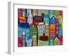 Seamless Cityscape2-Mirage3-Framed Art Print