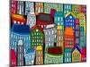 Seamless Cityscape2-Mirage3-Mounted Art Print