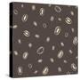 Seamless Coffee Pattern, Coffee Beans Pattern-DiViArt-Stretched Canvas