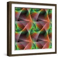 Seamless Color Fractal Veils Background-David Zydd-Framed Photographic Print