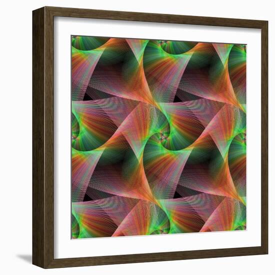 Seamless Color Fractal Veils Background-David Zydd-Framed Photographic Print