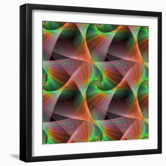 Seamless Color Fractal Veils Background-David Zydd-Framed Photographic Print