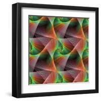 Seamless Color Fractal Veils Background-David Zydd-Framed Premium Photographic Print