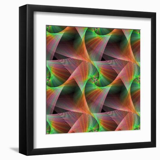 Seamless Color Fractal Veils Background-David Zydd-Framed Premium Photographic Print