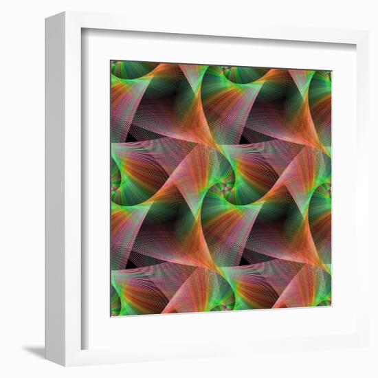 Seamless Color Fractal Veils Background-David Zydd-Framed Premium Photographic Print