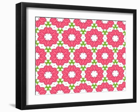 Seamless Colorful Floral Pattern Background-epic44-Framed Art Print