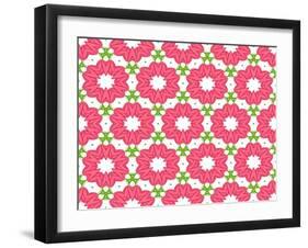 Seamless Colorful Floral Pattern Background-epic44-Framed Art Print