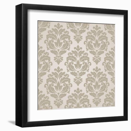 Seamless Damask Pattern.-kozyrina-Framed Art Print