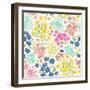 Seamless Ditsy Floral Pattern in Vector-IndiPixi-Framed Art Print