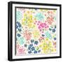 Seamless Ditsy Floral Pattern in Vector-IndiPixi-Framed Art Print