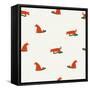 Seamless Dog Pattern-Tasiania-Framed Stretched Canvas