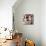 Seamless Doodle Farm Animals Faces Background-Studio Ayutaka-Mounted Art Print displayed on a wall