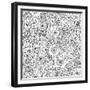 Seamless Floral Doddle Pattern and Cucumbers-null-Framed Premium Giclee Print