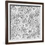 Seamless Floral Doddle Pattern and Cucumbers-null-Framed Art Print